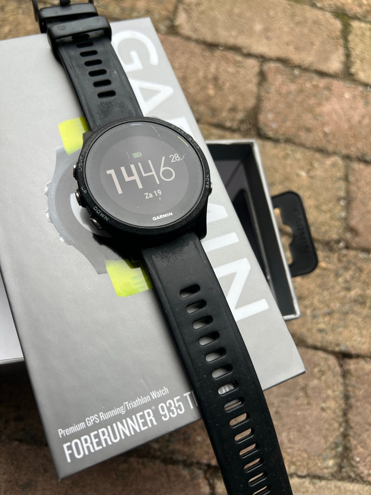 Garmin Forerunner 935 Sporthorloge 47 mm Hardloophorloge HRM, Afstand, Zwart, Ophalen of Verzenden, Zo goed als nieuw