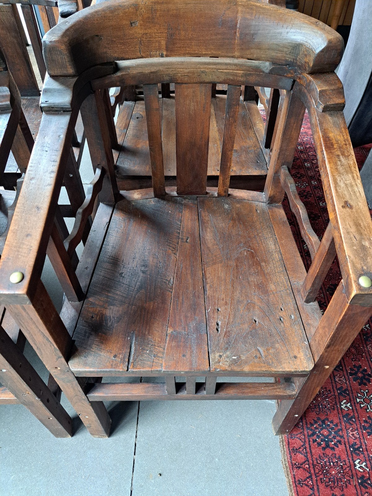 6 teak houten stoelen, Ophalen