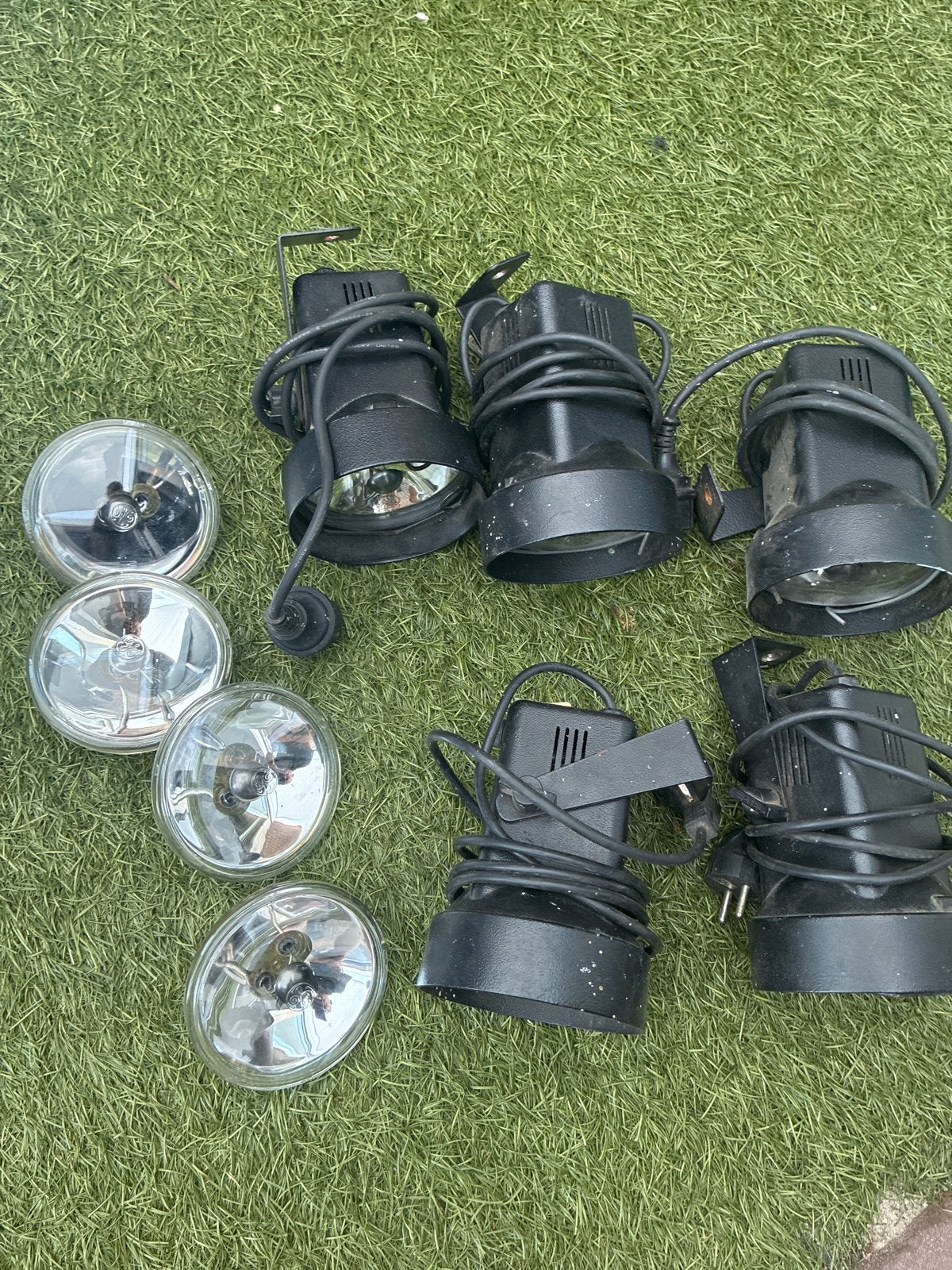 5 vintage satel 6v 30 watt pinspot spot Made in Spain, Metaal, Overige merken, Gebruikt, Zwart