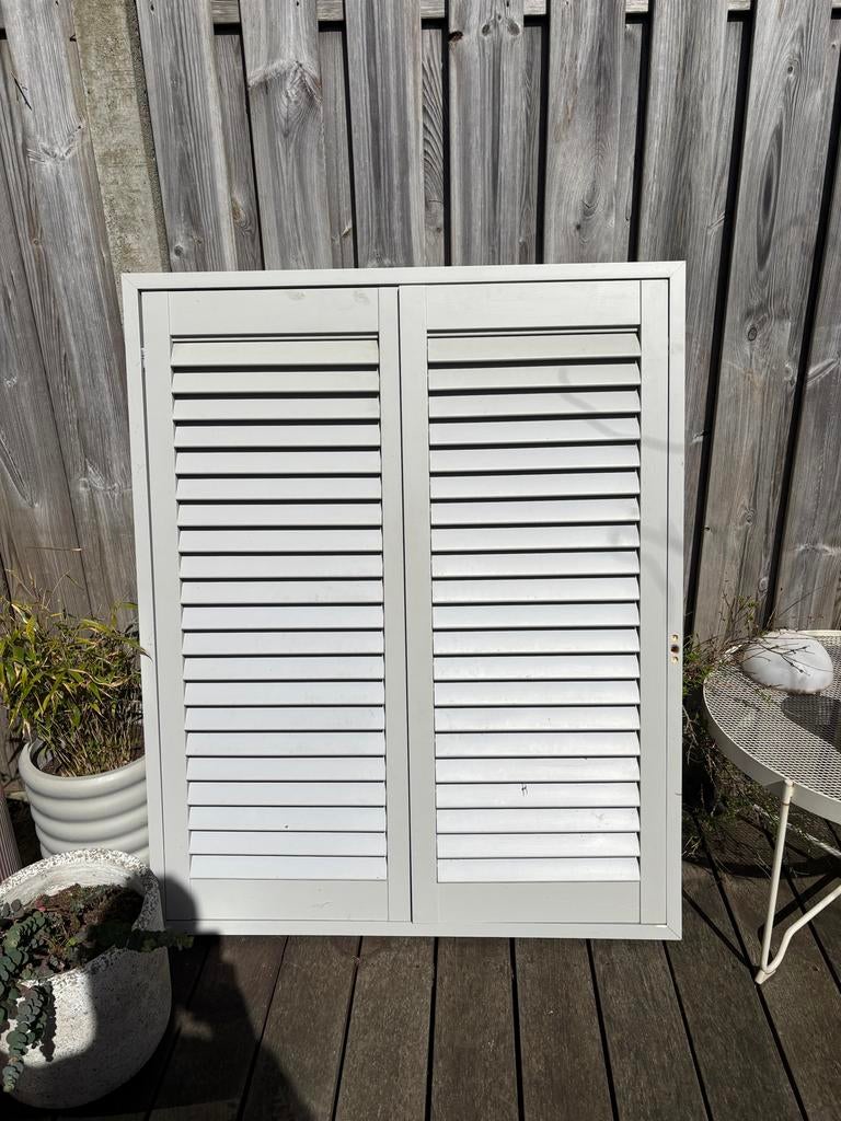 Shutter van de shutterkoning - 106 x 131 cm - lichtgrijs, Ophalen, Gebruikt, Grijs, 100 tot 150 cm