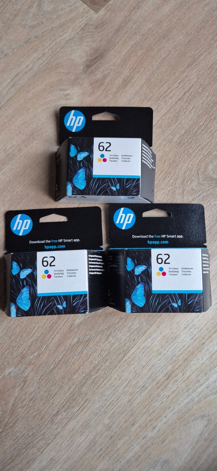 3x HP 62 Tri-Colour Inktcartridge - Nieuw in doos, Verzenden, Nieuw, Cartridge, HP