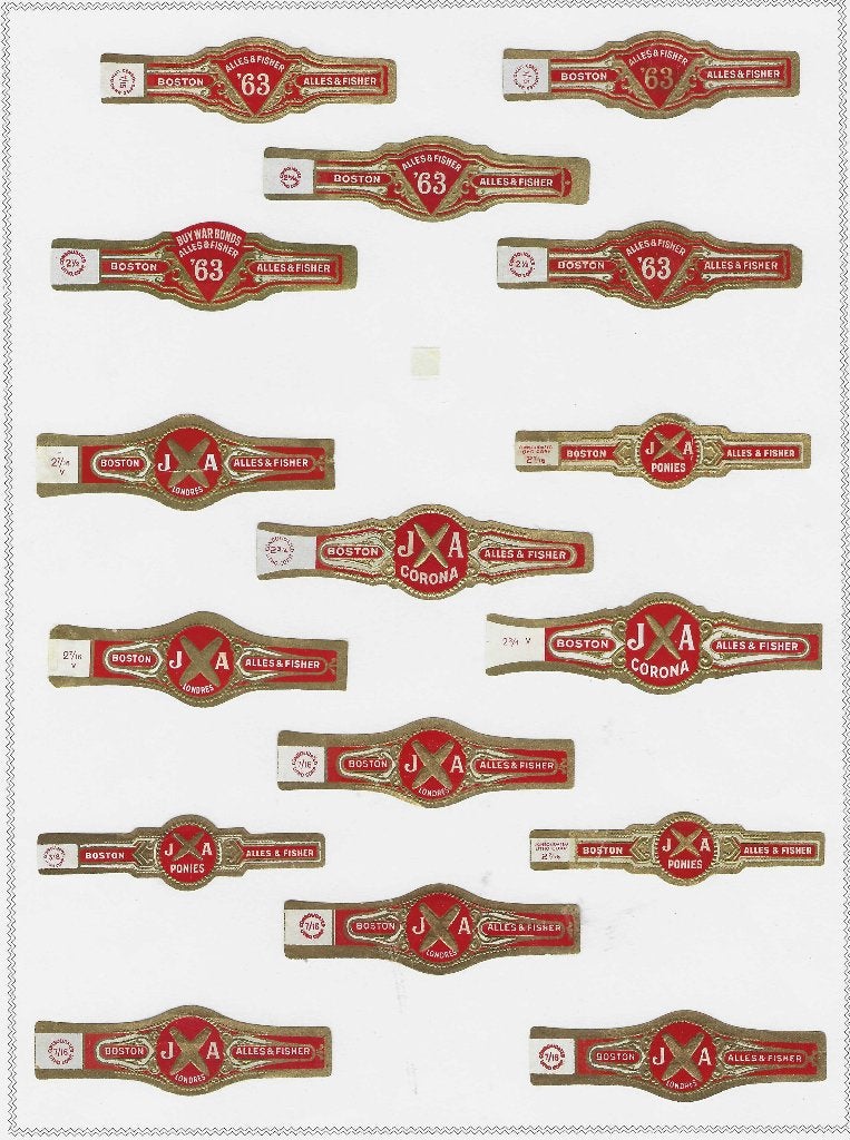 klassiek blad 732  alles & fisher's   sigarenbanden, Verzamelen, Ophalen of Verzenden, Zo goed als nieuw, Sigarenbandjes