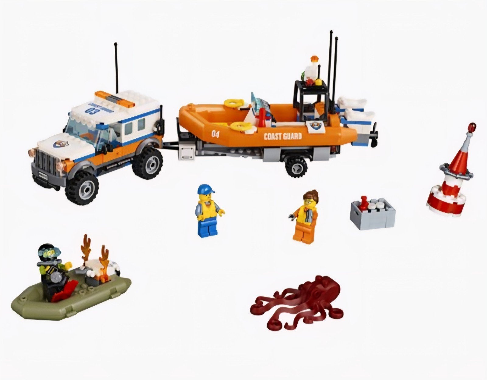 LEGO City 60165 Reddingsvoertuig met boot (zonder doos), Ophalen of Verzenden, Gebruikt, Overige merken