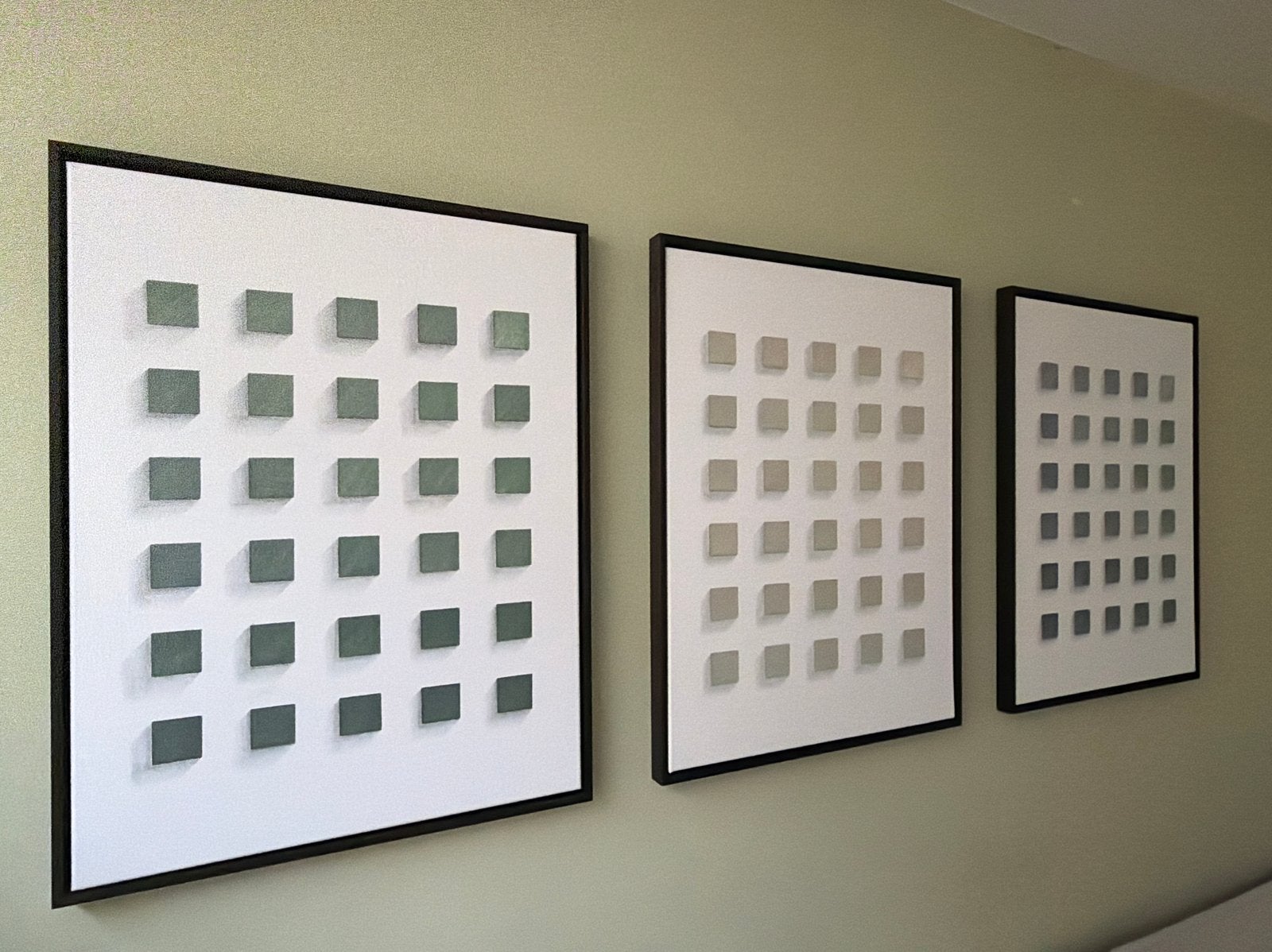 Modern kunstwerk drieluik, 60x90 cm, Antiek en Kunst, Ophalen