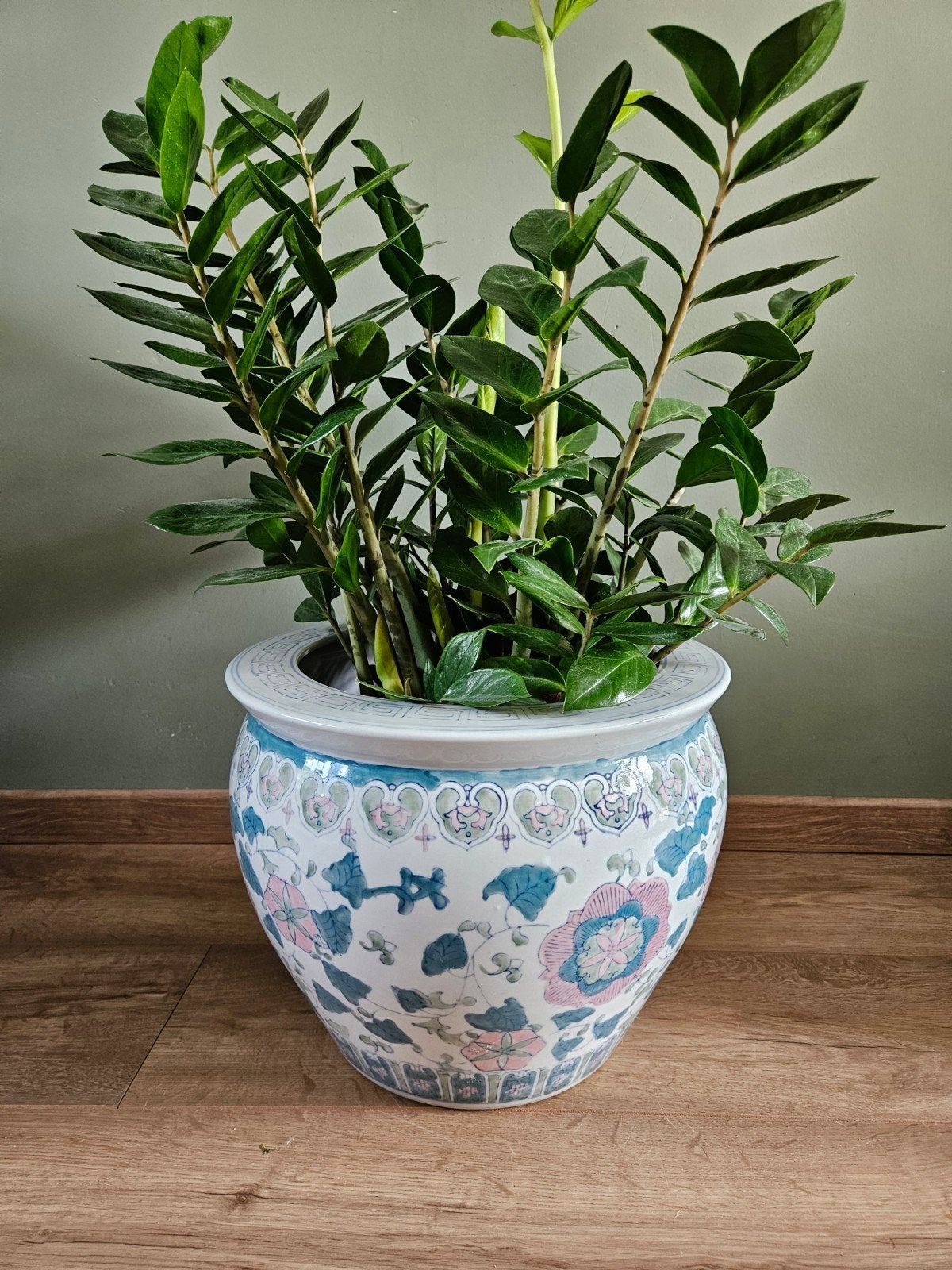 Grote XXL Chinese vintage bloempot / cachepot, Ophalen, Overige kleuren, Aardewerk of Porselein, Zo goed als nieuw