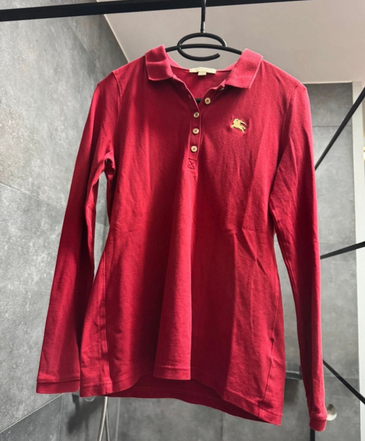 Burberry londen shirt polo lange mouwen longsleeve   S 36, Kleding | Dames, Ophalen of Verzenden, Zo goed als nieuw, Maat 36 (S)