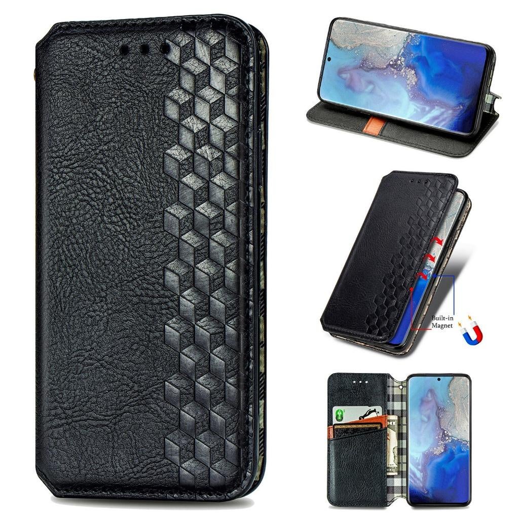 Luxe PU Lederen Wallet Case Set voor Galaxy S20 Plus _ Zwart, Ophalen of Verzenden, Nieuw, Hoesje of Tasje