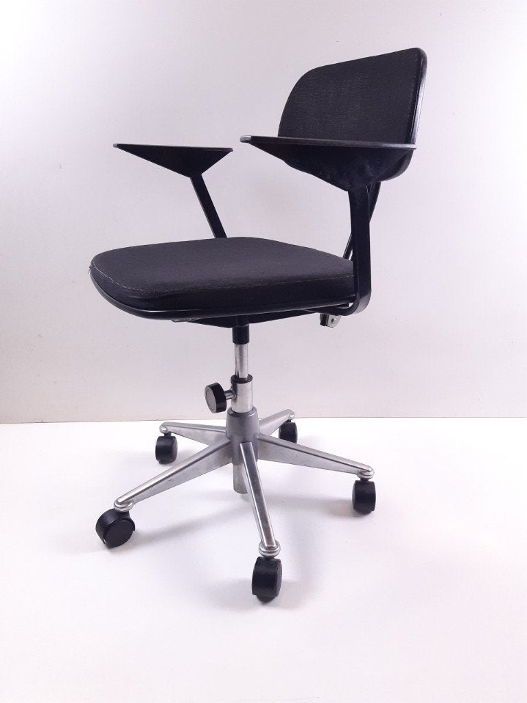 vintage bureaustoel zwart, Gebruikt, Zwart, Ophalen of Verzenden, Bureaustoel
