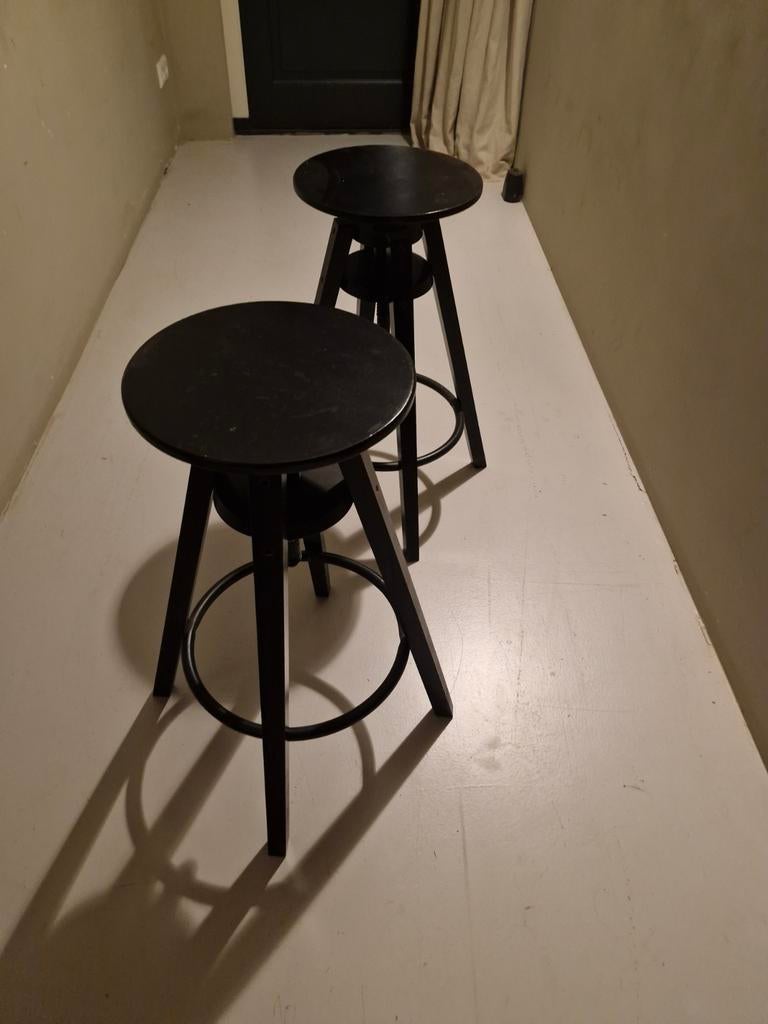 2 zwarte Ikea krukken - zo goed als nieuw, Ophalen of Verzenden, Zo goed als nieuw, Hout