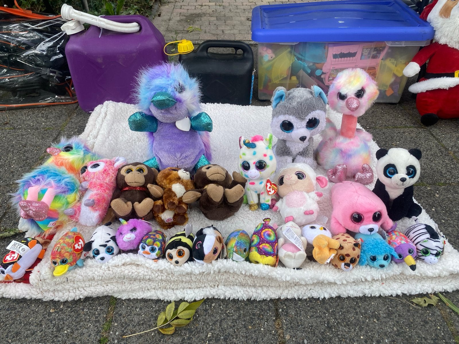 Grote collectie Ty Beanie Boos knuffels - Diverse dieren, Gebruikt, Overige karakters, Blauw, Ophalen of Verzenden