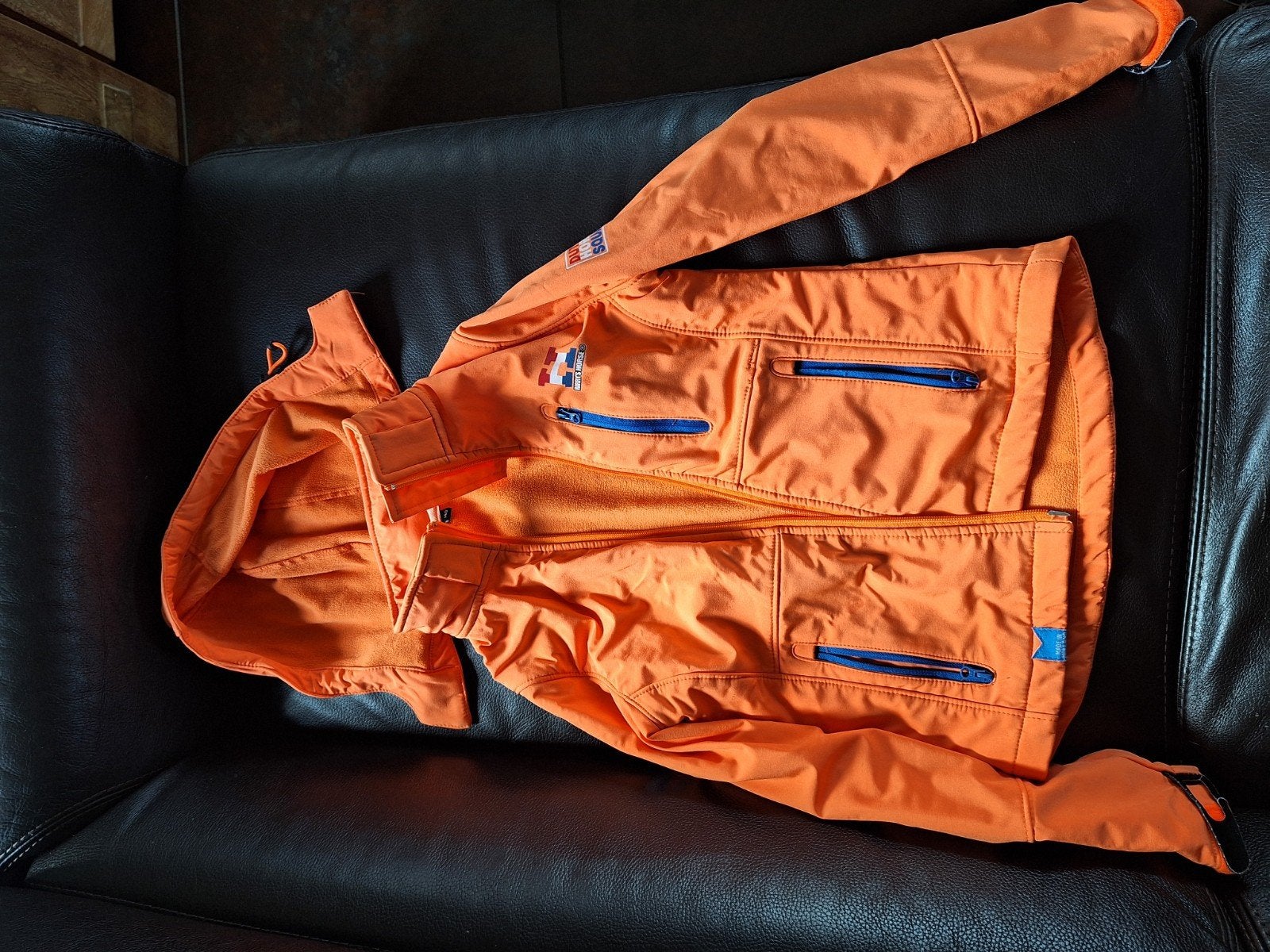 Harry's Horse Softshell Jas Oranje Maat 140, Dieren en Toebehoren, Paardrijkleding, Gebruikt, Kinderen, Oranje, Ritssluiting