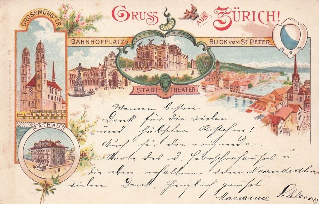 702-160-005 Zürich, Verzamelen, Ansichtkaarten | Buitenland, Verzenden, Voor 1920, Overig Europa