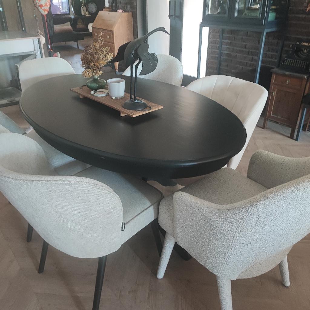 Eettafel, Ophalen, 50 tot 100 cm, Zo goed als nieuw, 150 tot 200 cm
