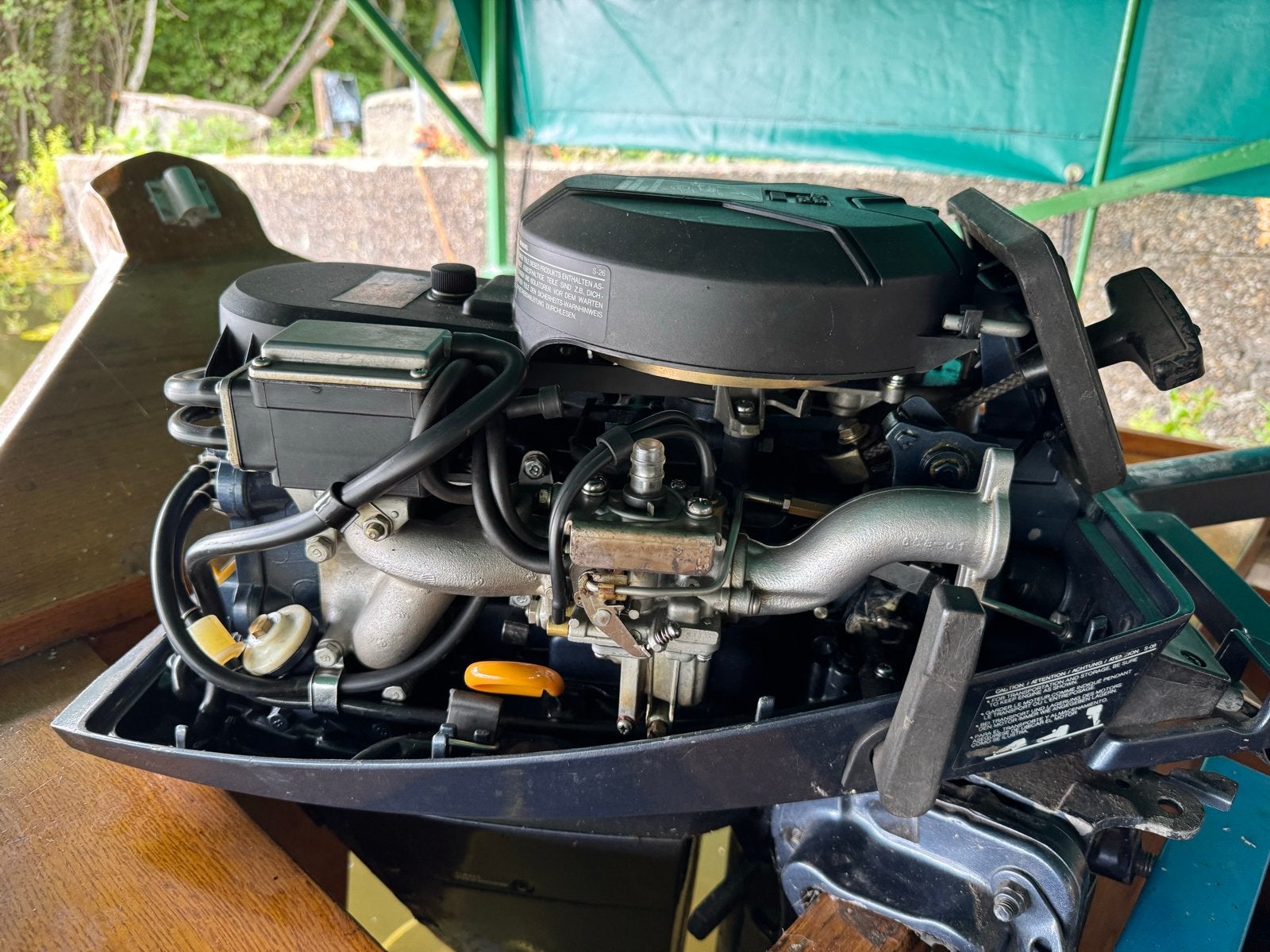 Goed lopende Yamaha 9.9 buitenboordmotor met tank, Watersport en Boten, Bootonderdelen, Ophalen, Gebruikt