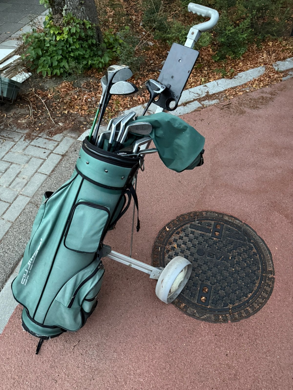 Complete golf set + trolley, Ophalen of Verzenden, Zo goed als nieuw, Set
