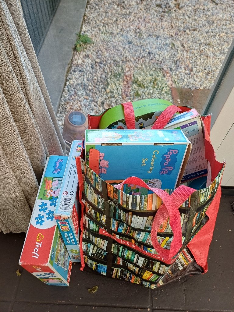 Zak met puzzels 1-3 jaar, Ophalen, 10 tot 50 stukjes, Gebruikt, 2 tot 4 jaar