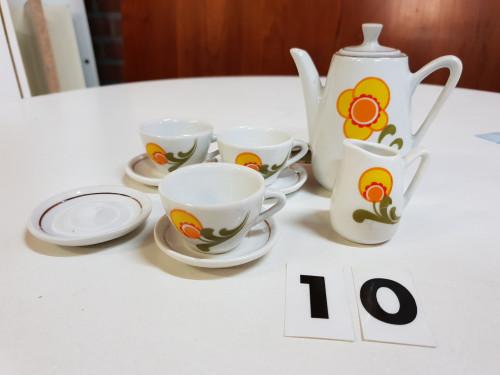 mini servies gele bloemen, Ophalen of Verzenden