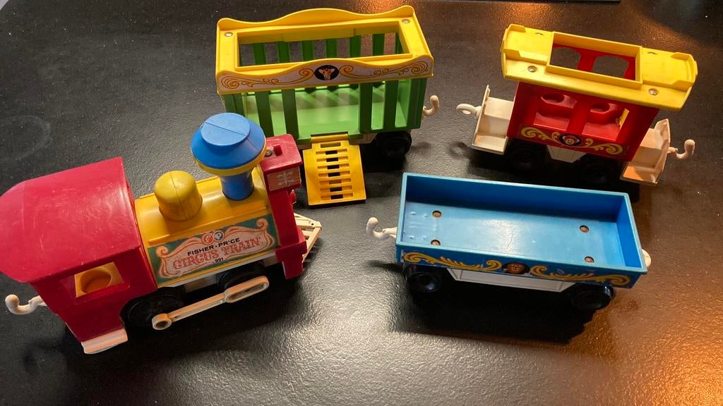 Vintage FP (Fisher Price) locomotief en circustrein, Ophalen of Verzenden, Gebruikt