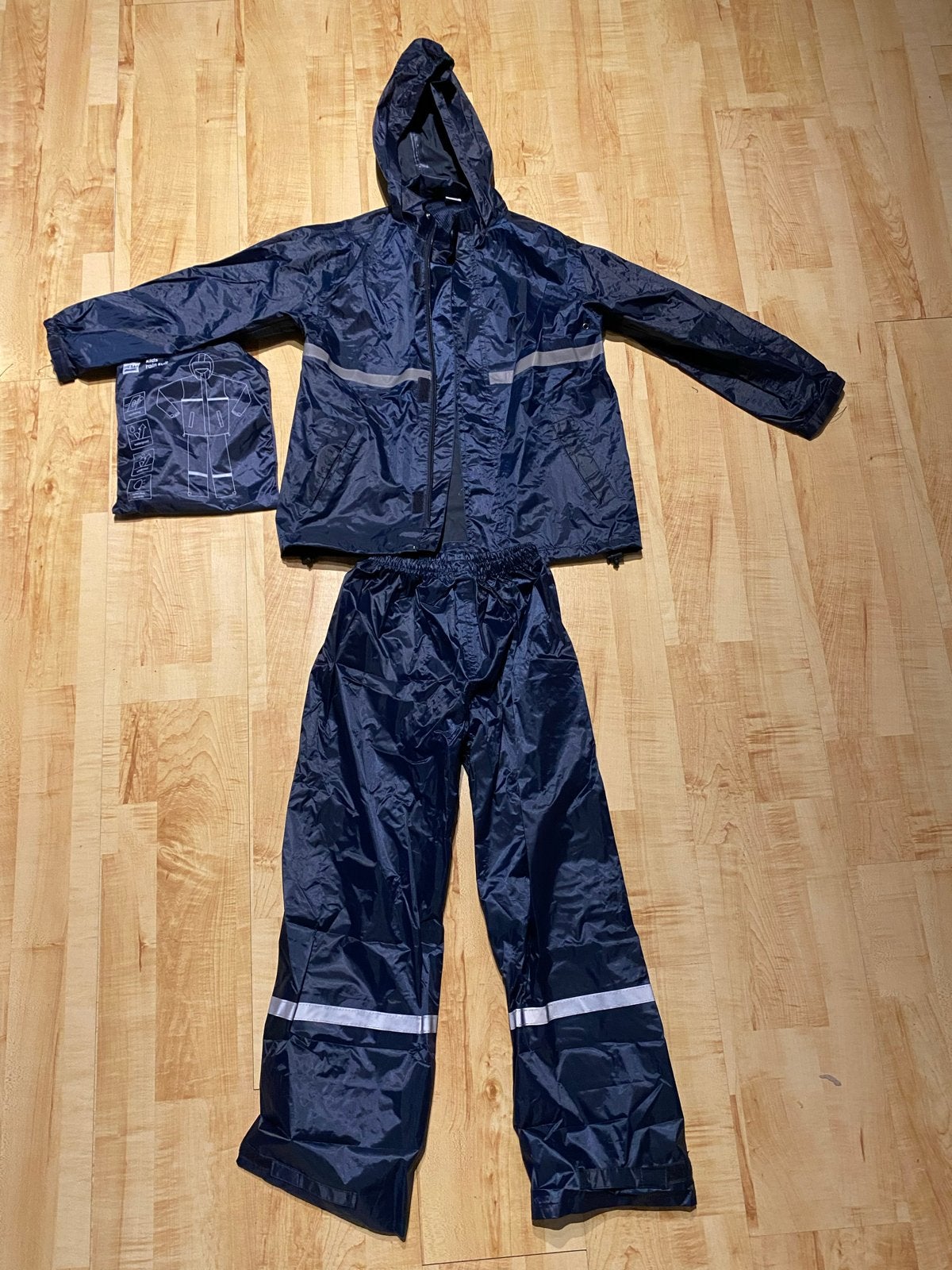 Donkerblauw regenpak voor kinderen (maat 134/140), Ophalen of Verzenden, Zo goed als nieuw, Regenbroek, Kinderen