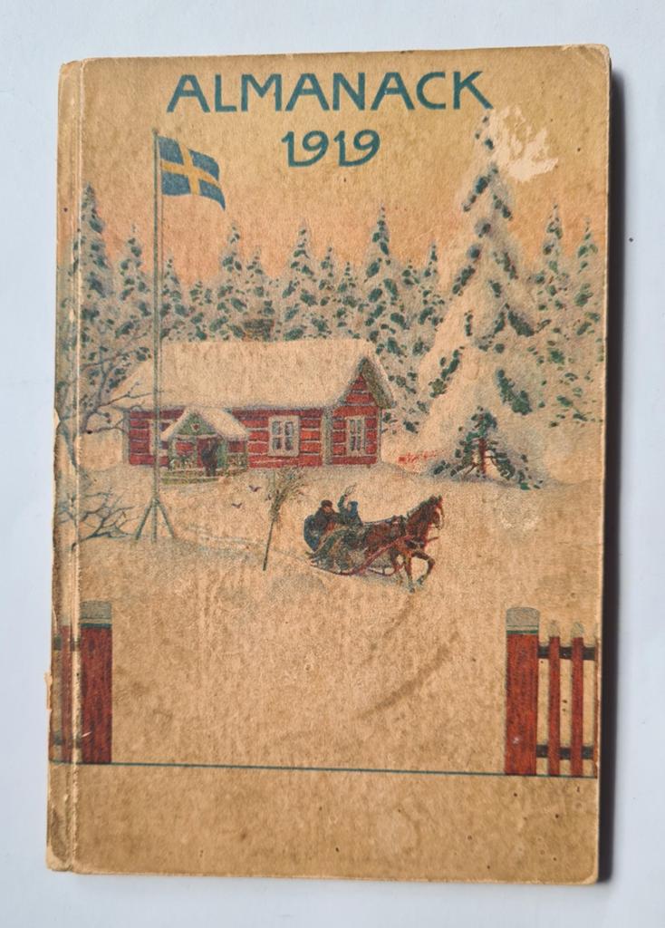 Zweedse almanak  uit 1919 met notitie's, Verzenden