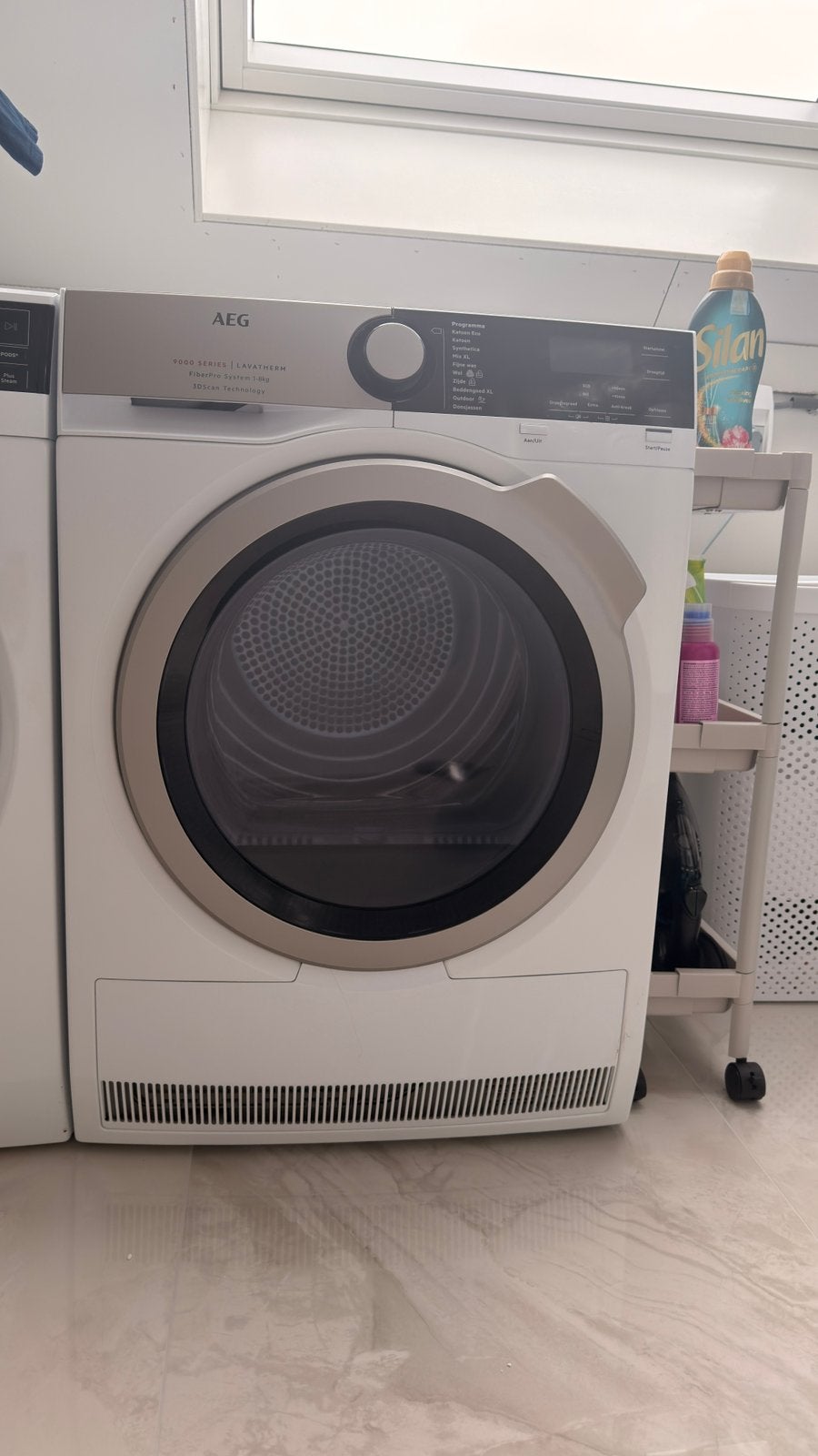 AEG 9000 Series Warmtepompdroger, 8 tot 10 kg, Ophalen, Zo goed als nieuw, 85 tot 90 cm