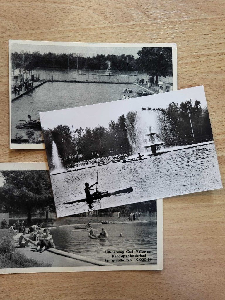 ansicht NAARDEN Oude Valkeveen (3x), Ophalen of Verzenden, Voor 1920, Noord-Holland