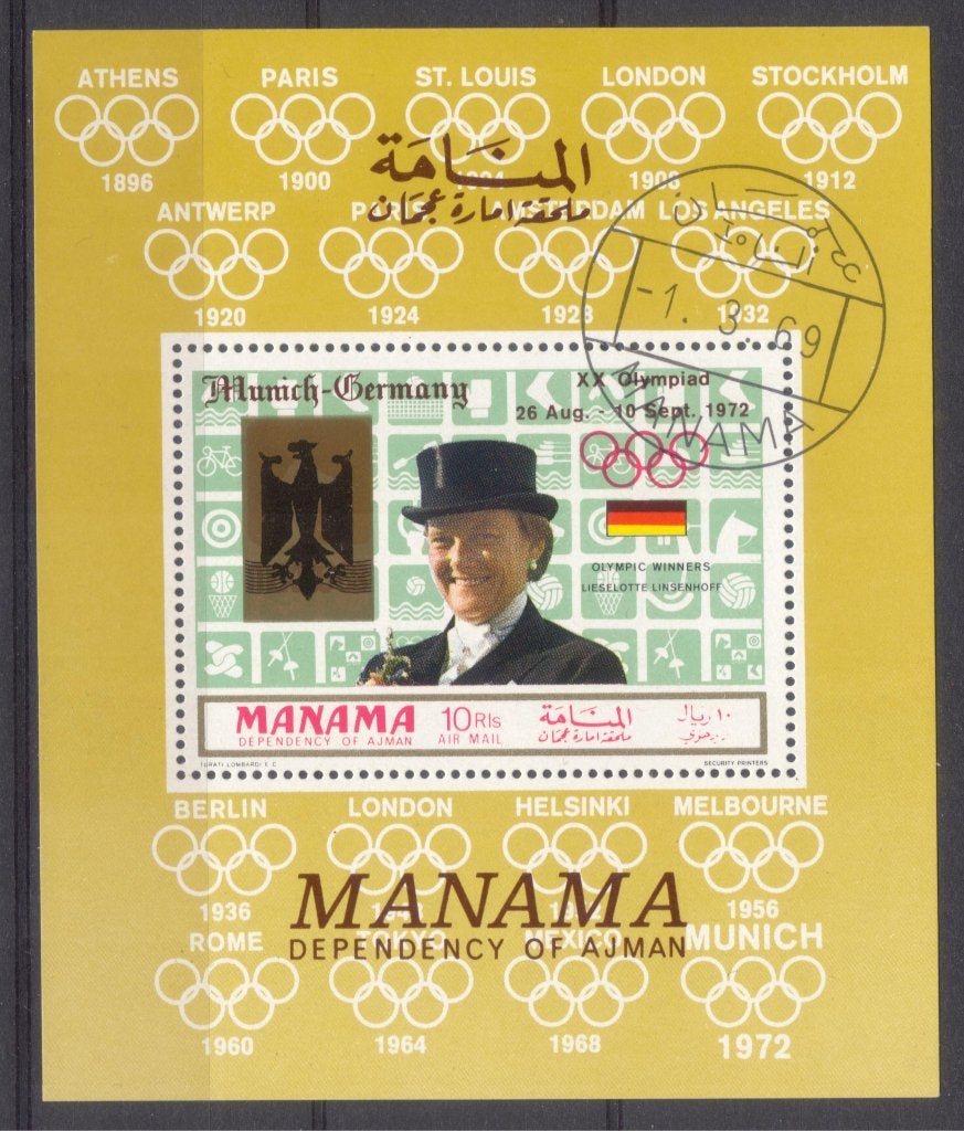 Sport - winnaar - Olympische Spelen 1972 - 2 blokken, Postzegels en Munten, Verzenden, Gestempeld, Sport