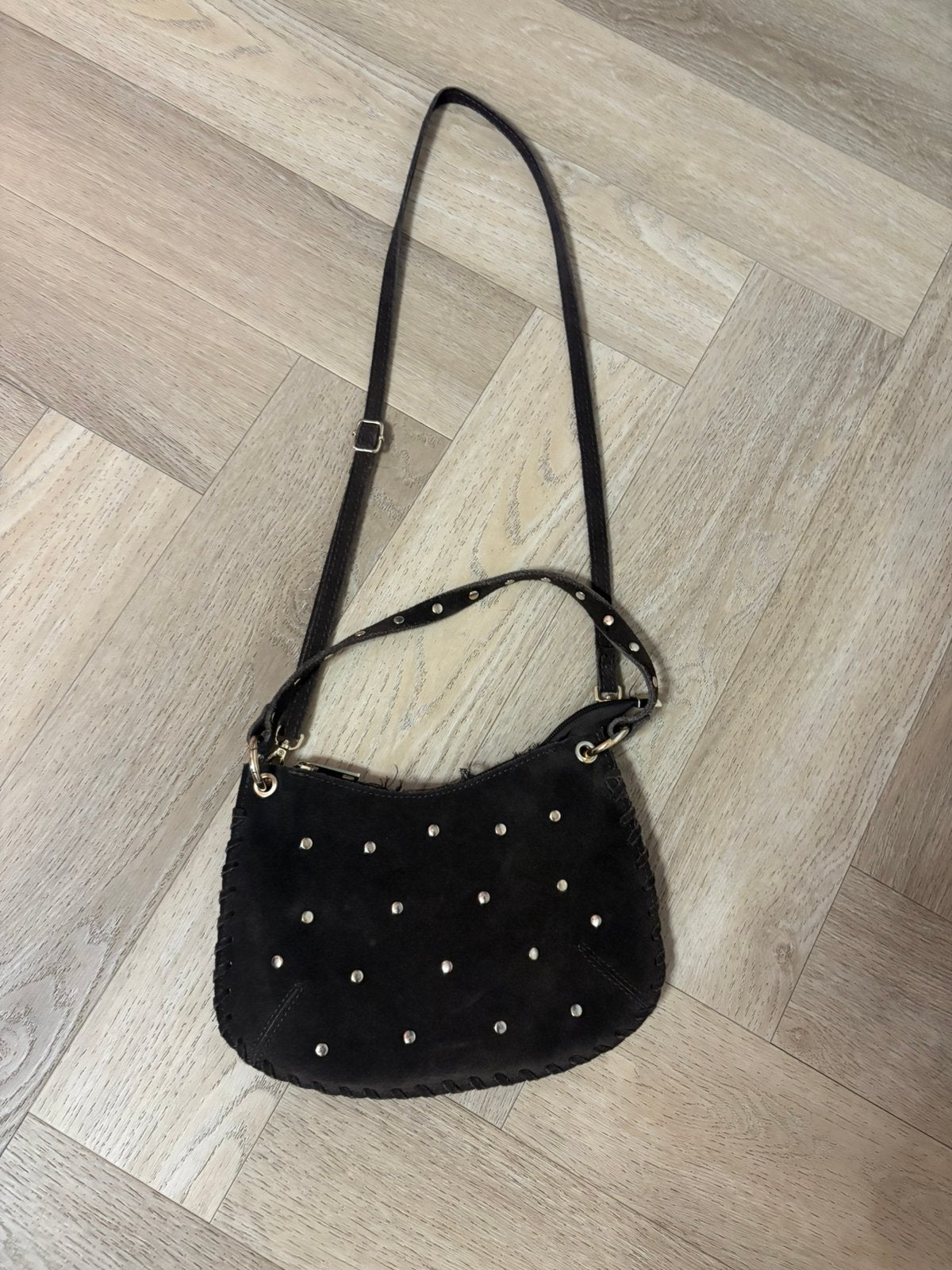 Most Wanted suede tas bruin, Ophalen of Verzenden, Zo goed als nieuw, Bruin, Leer