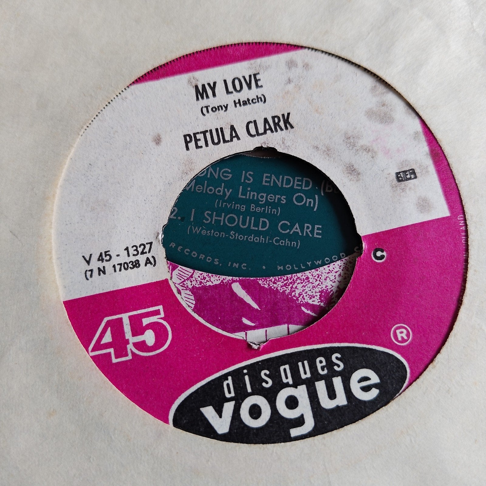Petula Clark - My Love / The Song Is Ended - 7 inch vinyl, Gebruikt, 7 inch, Ophalen of Verzenden, Pop