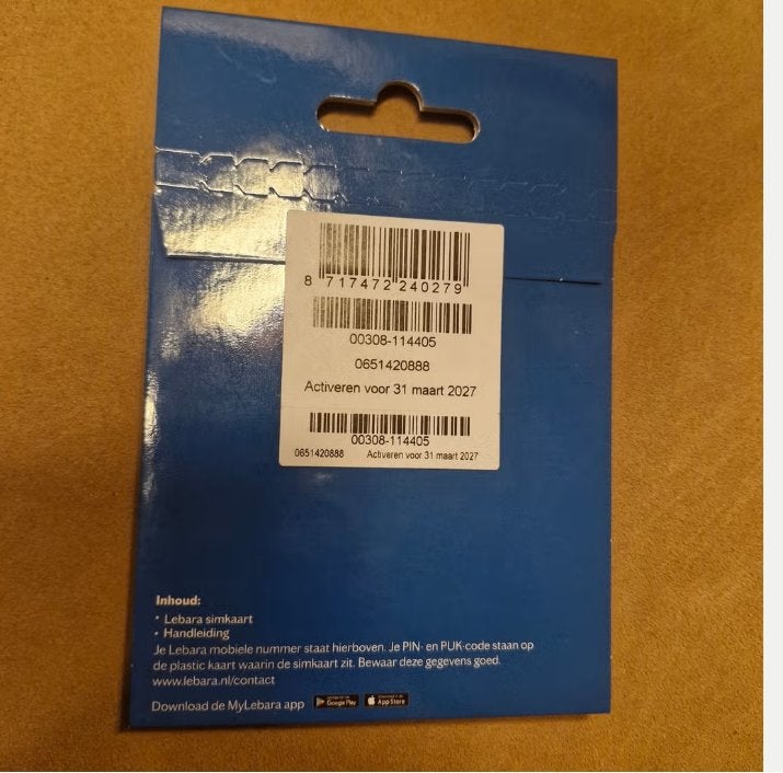 Nummer 0651420888 - Lebara Simkaart - Nieuw en Ongeactiveerd, Ophalen of Verzenden, Nieuw, Overige providers
