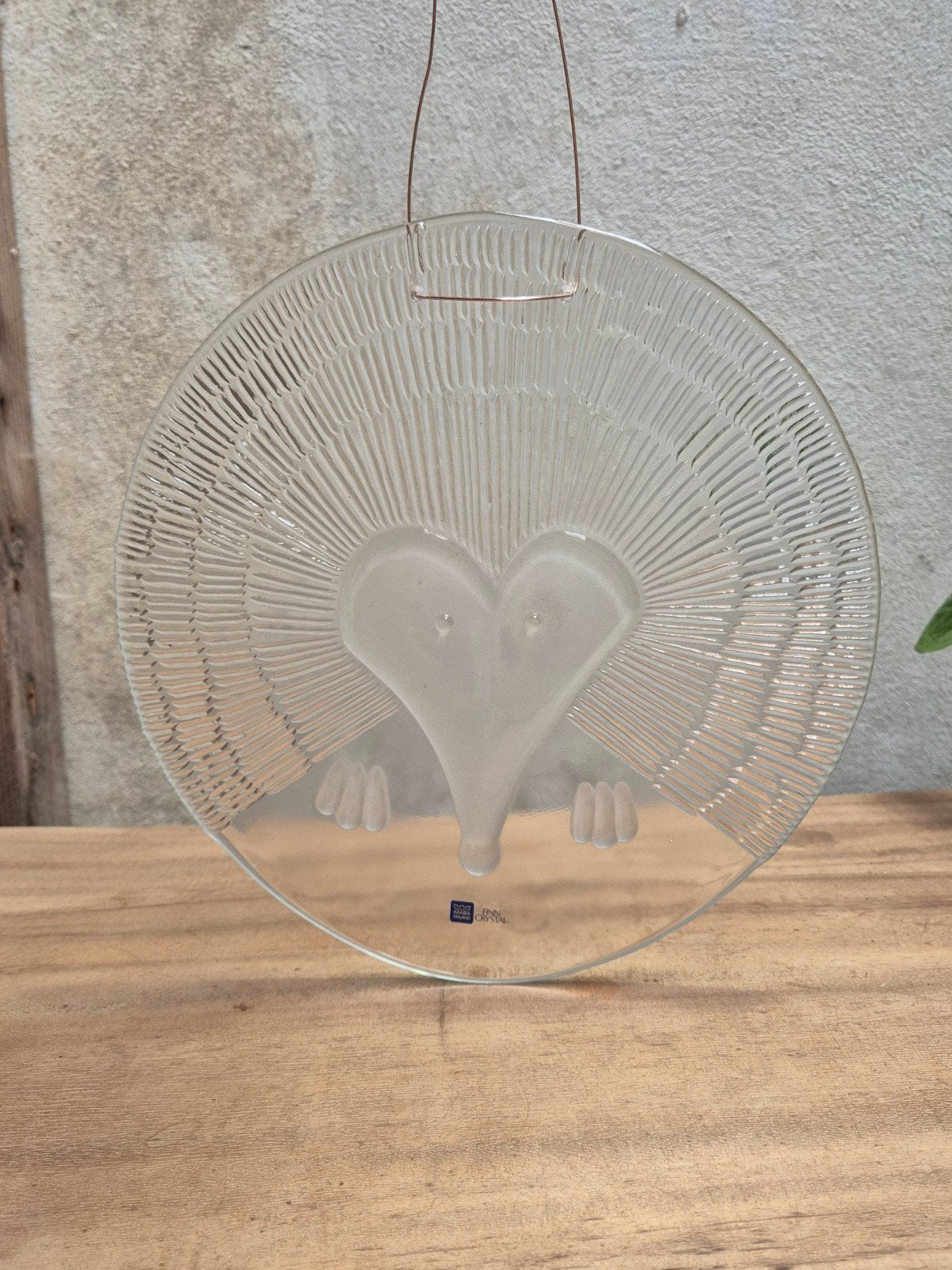Arabia Nuutajärvi Finse Kristallen Glazen Egel Raamdecoratie, Ophalen of Verzenden, Rechthoekig, Glas