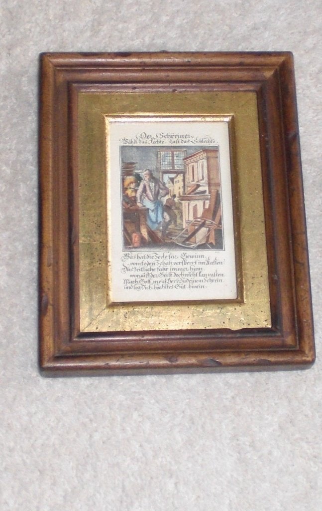 schilderijtje (of fotolijst) met mooie antieke eiken lijst, Antiek en Kunst, Kunst | Schilderijen | Klassiek, Portret of Personen