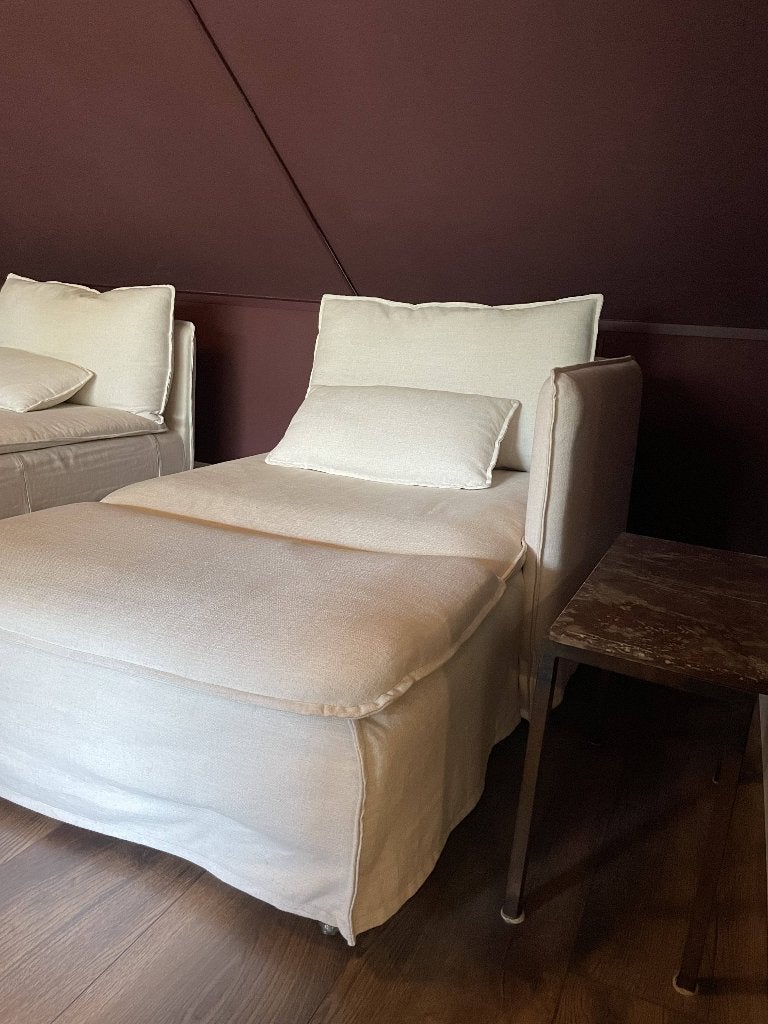 Ikea SÖDERHAMN bank chaise longue + armleuning (Gransel), Ophalen, Gebruikt, Eenpersoons, Minder dan 150 cm