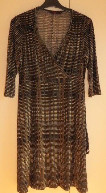 Prachtige bruin-beige jurk van Fragile Antwerp maat XL, Kleding | Dames, Beige, Maat 46/48 (XL) of groter, Ophalen of Verzenden