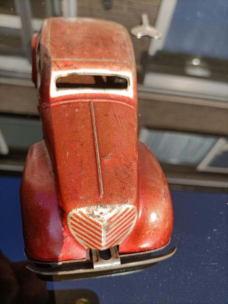 Vooroorlogse Opdraaibare Blikken Oldtimer met Sleutel, Ophalen of Verzenden, Gebruikt