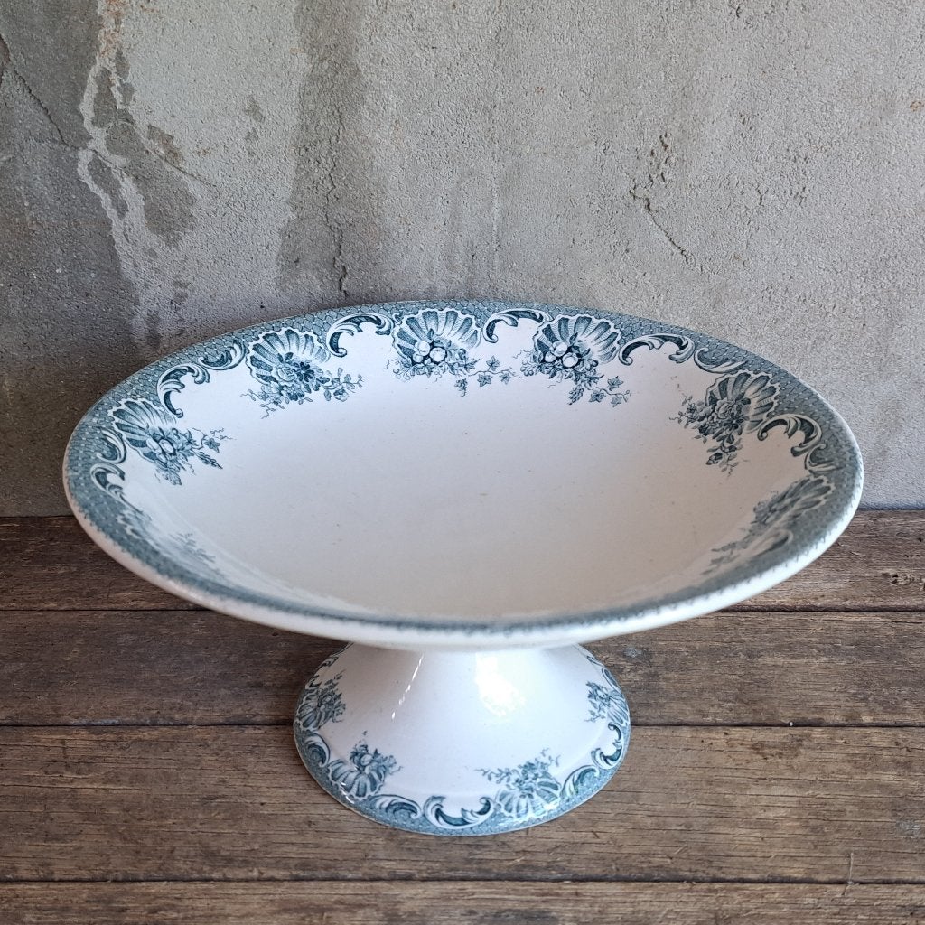 Oude Franse schaal op voet compotier ø 22,5cm *Etage3*, ., Ophalen of Verzenden, Zo goed als nieuw, .