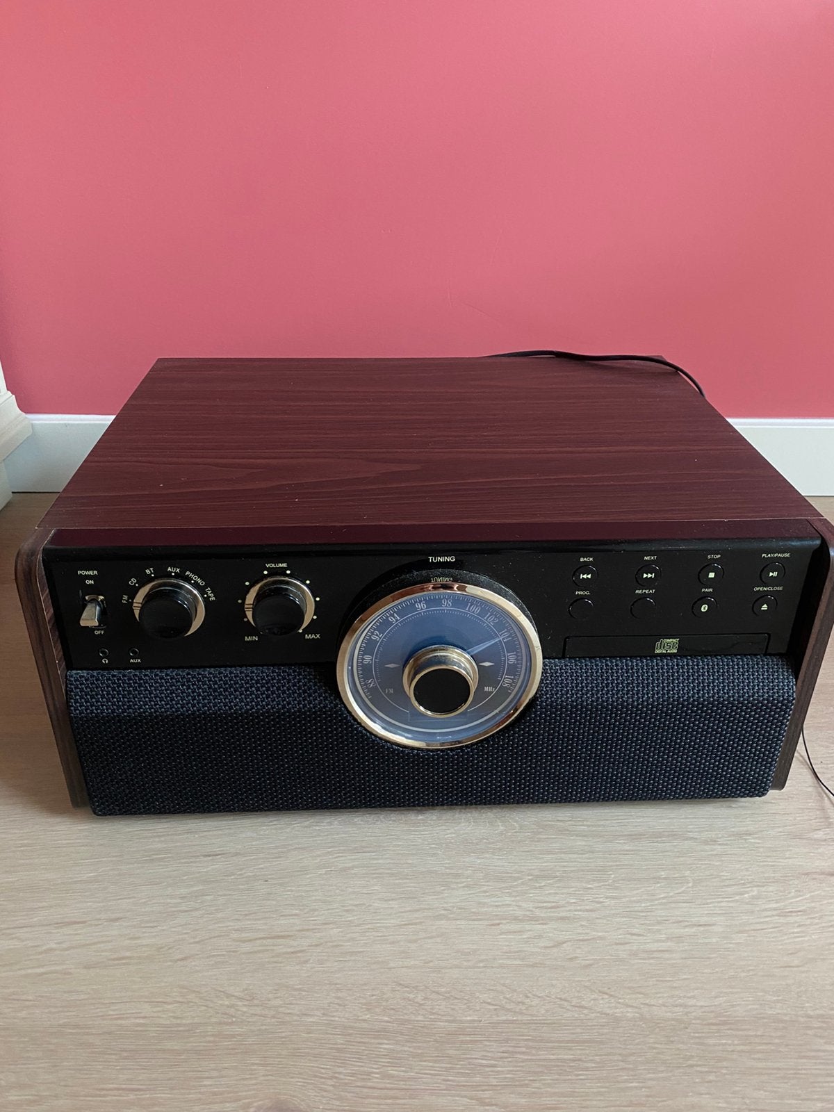 Victrola vinylspeler inclusief aux, bluetooth, casette en cd, Audio, Tv en Foto, Radio's, Ophalen of Verzenden, Zo goed als nieuw