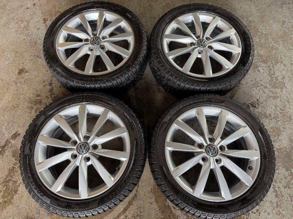 Set 17 Inch originele Volkswagen Dijon velgen / winterbanden, Ophalen, Gebruikt, Velg(en), 17 inch