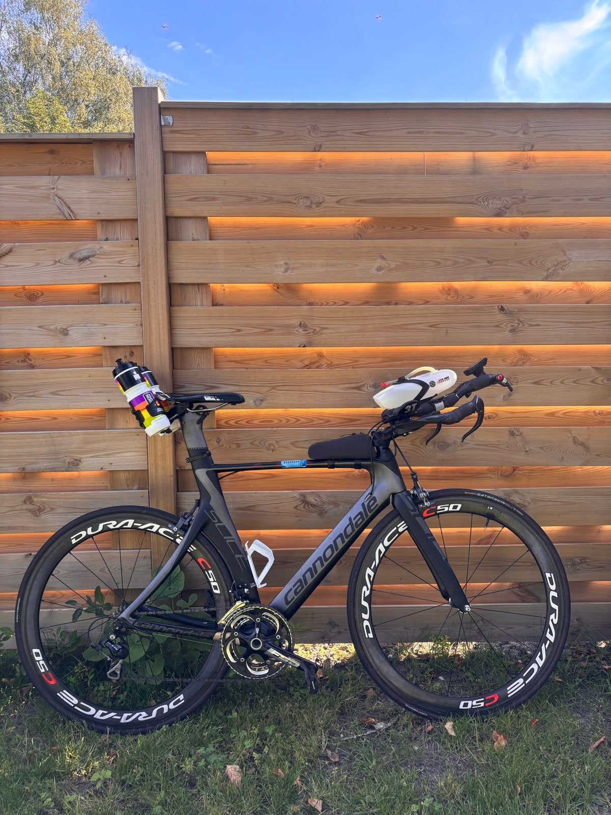 Cannondale Slice Triathlonfiets - Carbon, Dura-Ace C50 wiele, 28 inch, Gebruikt, Carbon, Meer dan 20 versnellingen