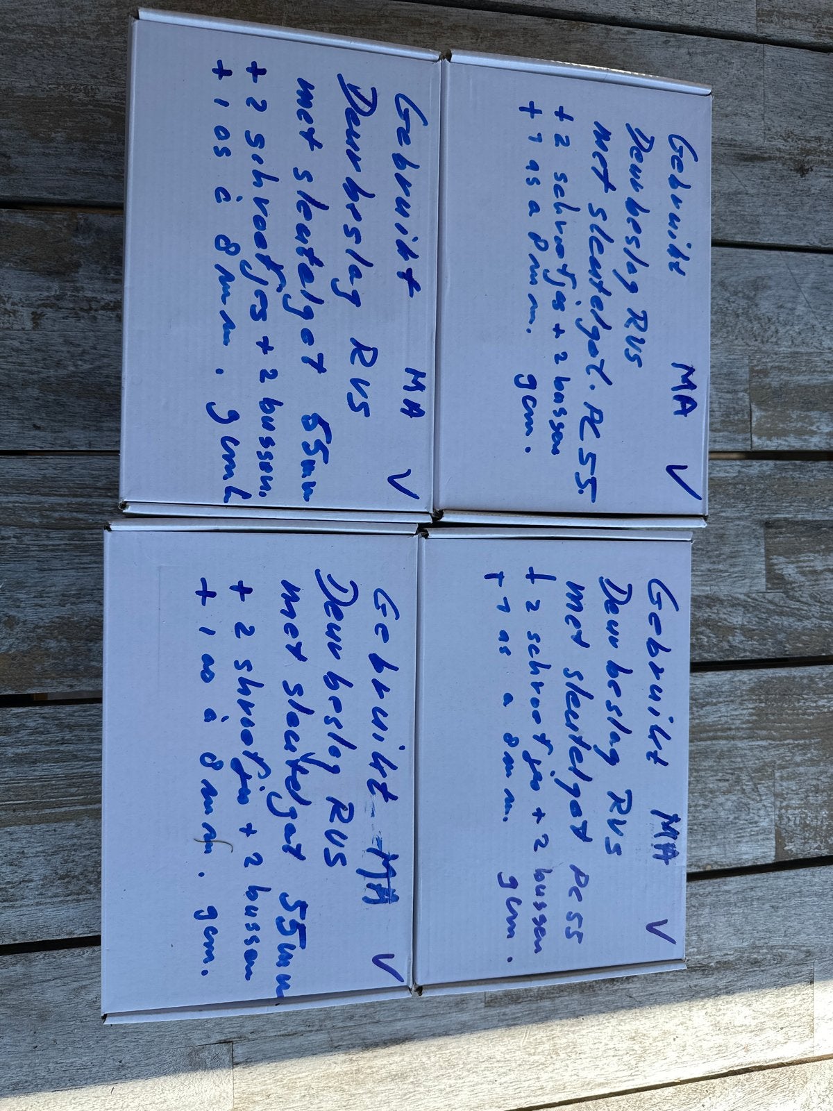 4 stuks RVS Deurbeslag met Sleutelgat, Ophalen of Verzenden, Gebruikt, Rvs, Overige typen