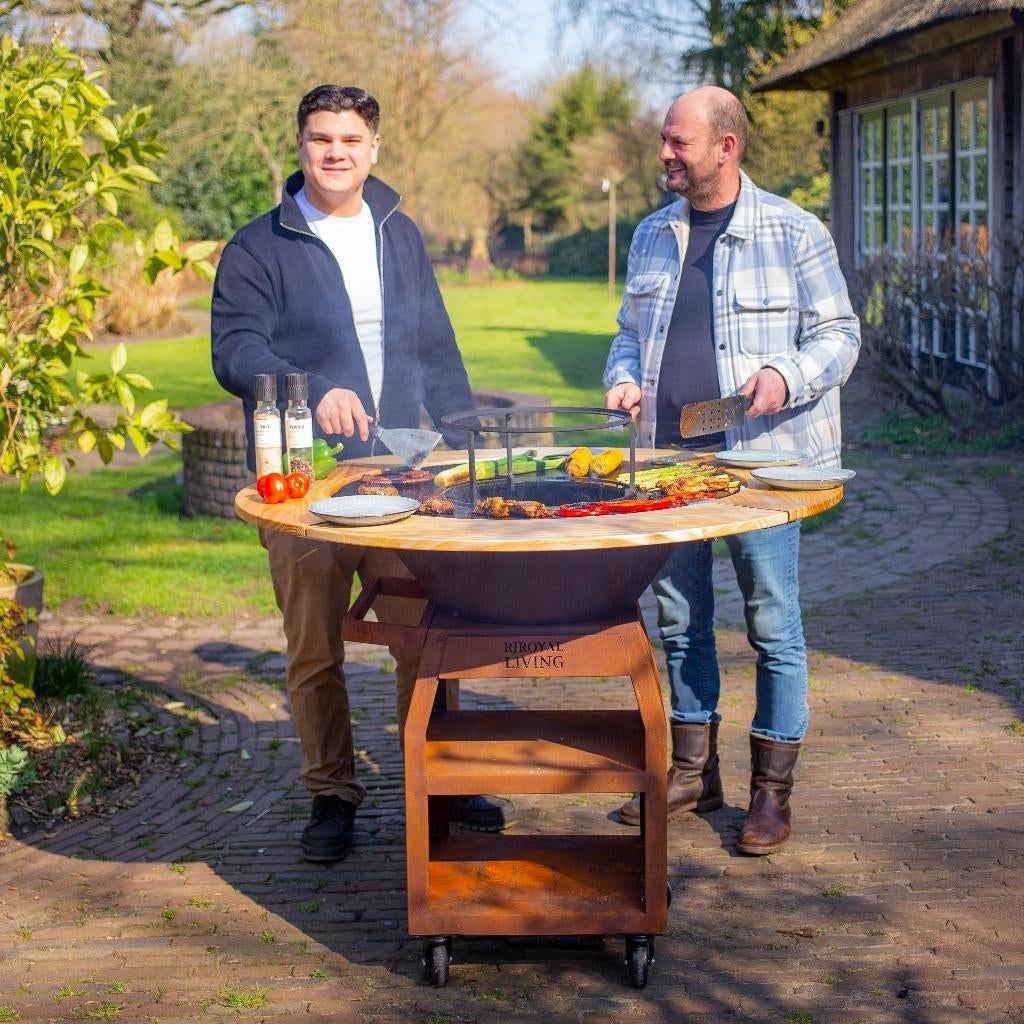 Plancha BBQ grill Maestro Smokeless XXL 80 Corten Primeur !, Ophalen of Verzenden, Nieuw, RJRoyal Living, Met accessoires
