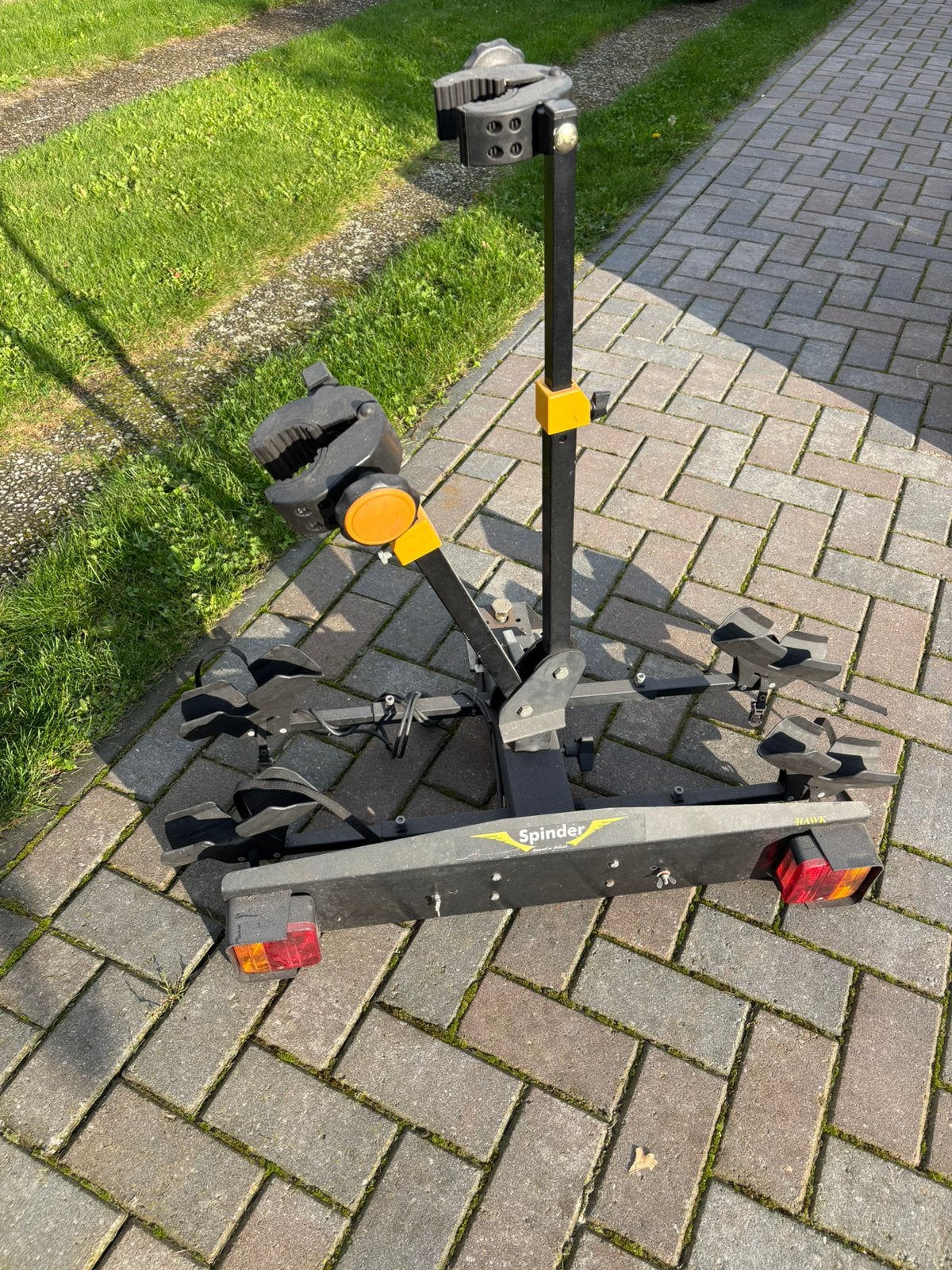 Spinder hawk kantelbare fietsendrager, Ophalen, Zo goed als nieuw, Trekhaakdrager