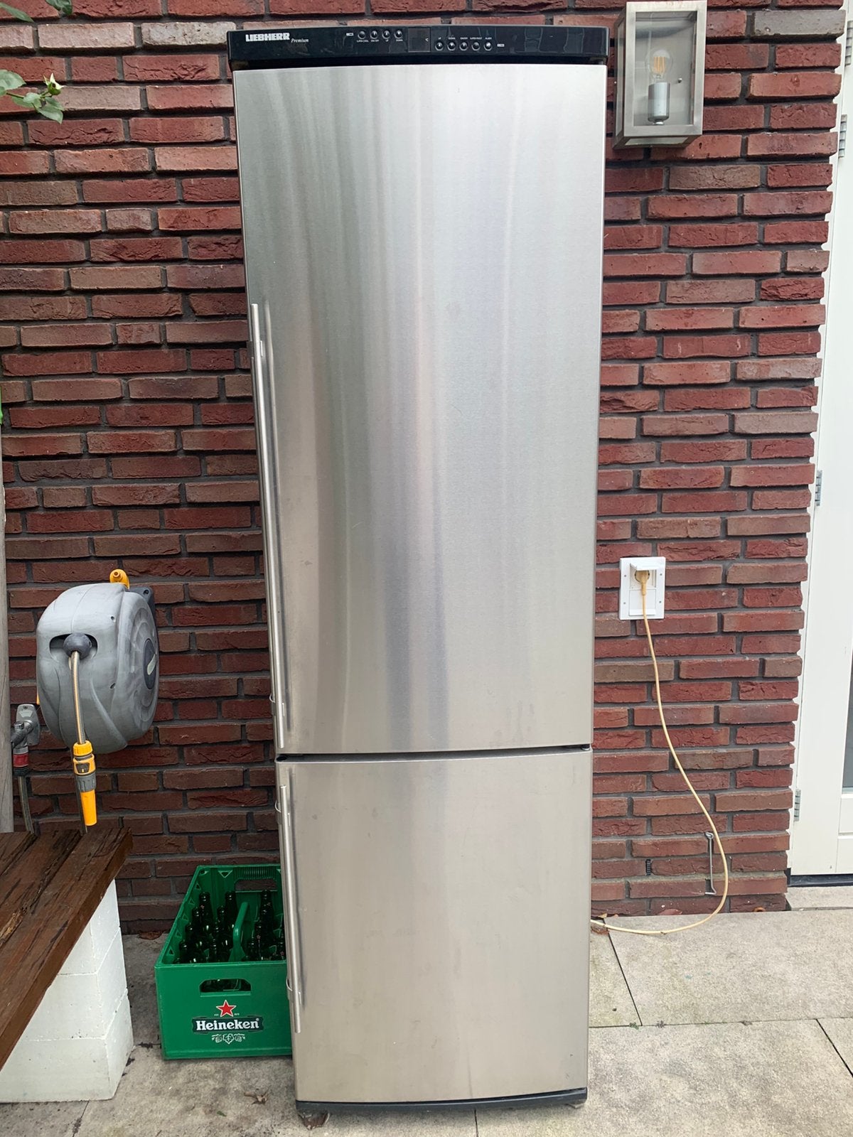 Liebherr Premium koel-vriescombinatie in RVS-uitvoering., Ophalen, Gebruikt, 200 liter of meer, 60 cm of meer