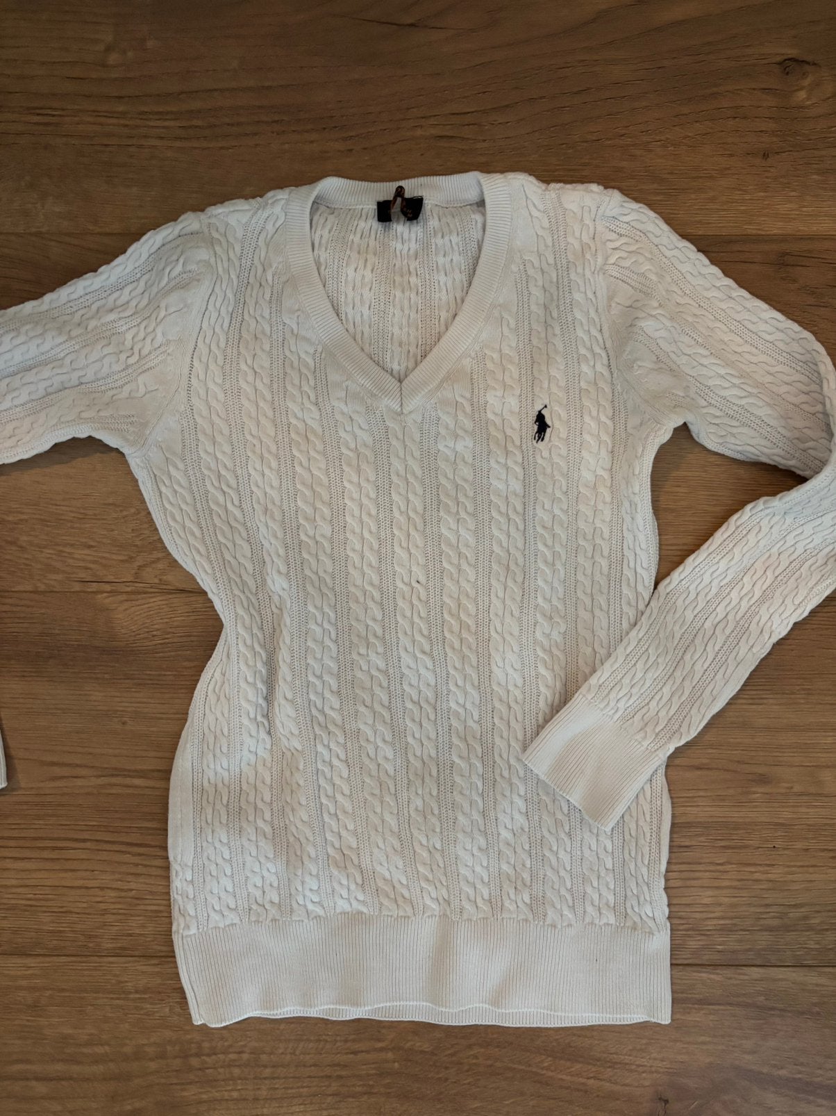 Ralph lauren V-hals longsleeve, Ophalen of Verzenden, Zo goed als nieuw, Blauw