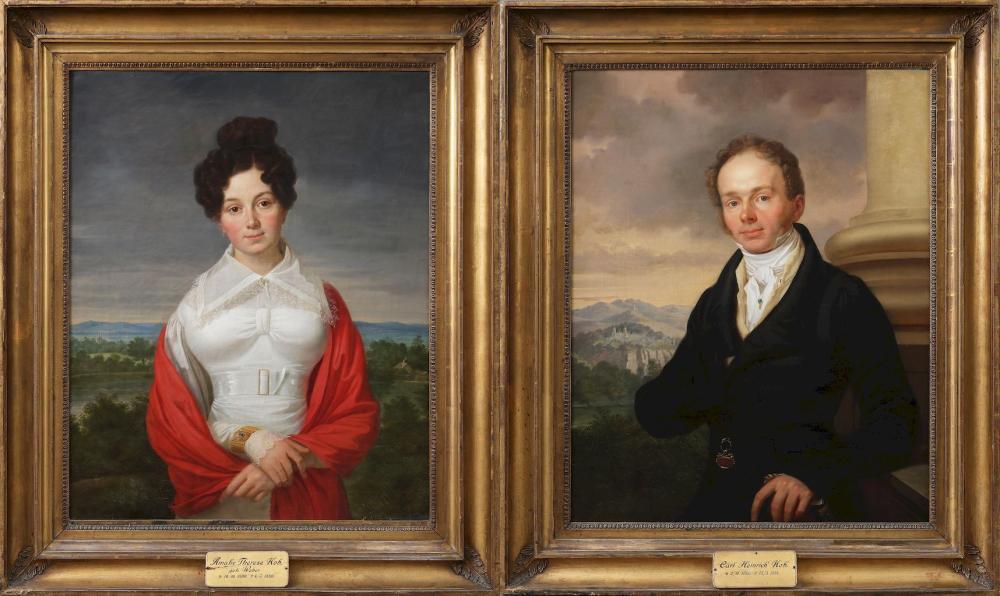 2 empire portretten, 1825, gepubliceerd 1912, Antiek en Kunst, Ophalen
