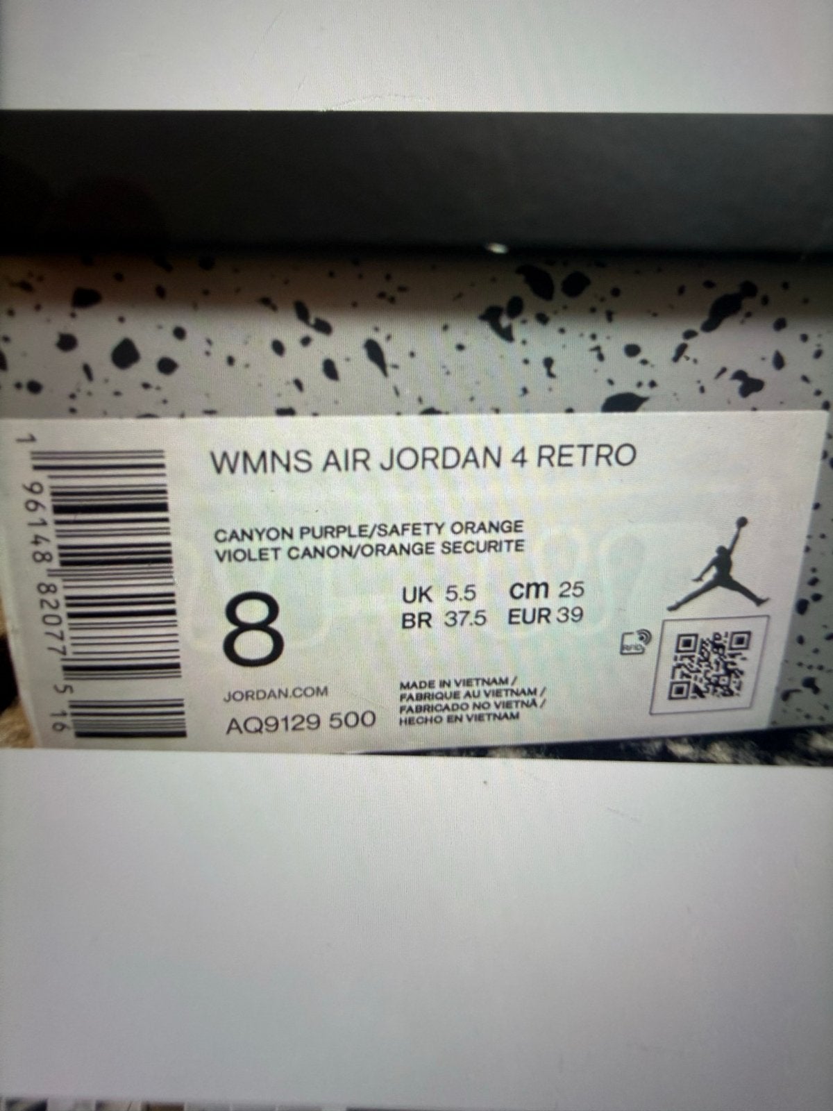 Mooie Jordan 4 Retro 'Canyon Purple' sneakers, Ophalen of Verzenden, Zo goed als nieuw, Overige kleuren, Sneakers of Gympen