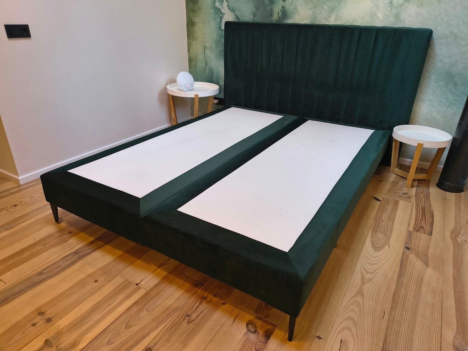 Matt Sleeps Velvet boxspring 160x210cm, Ophalen, 210 cm, Tweepersoons, Zo goed als nieuw