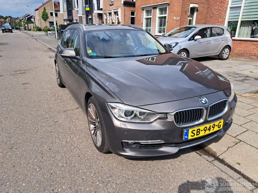 BMW 3-serie 3531 Xdrive high exec automaat (bj 2013), Auto diversen, Schadeauto's, Automaat, Bruin, Stationwagon, Benzine