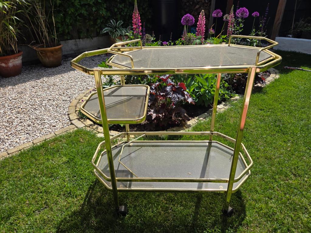 Hollywood regency barcart serveerwagen, Ophalen