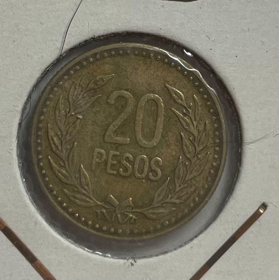20 pesos Colombia 1991, Ophalen of Verzenden, Zuid-Amerika